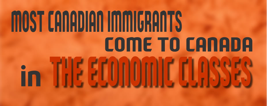 60% or more of all immigrans come to Canada in one of the economic classess.